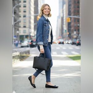 DV by Dolce Vita Moxy Black Vegan Ballet Flats Bow Detail | Women’s Size 8 NWB